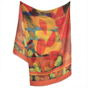 Echarpe en laine et soie 67x180 Virevolte de l’artiste Thuy – Orange