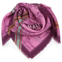 Carré en laine et soie 70 Toile de Jouy – Rose