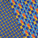 Bandeau de soie 6x86, Hexa/Structure – Bleu