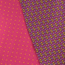 Bandeau de soie 13x140, Ethnique/Mini Pois – Rouge