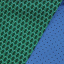 Bandeau de soie 13x140, Ethnique/Mini Pois – Vert