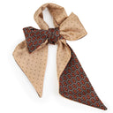 Bandeau de soie 6x86, Ethnique/Mini Pois – Marron