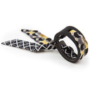 Bracelet Cuir et Lien en Hexa/Structure – Noir Gris