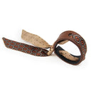 Bracelet Cuir et Lien en Ethnique/Mini Pois – Marron