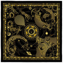 Carré de soie 67, Zodiaque – Noir Jaune
