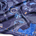 Carré de soie 67, Zodiaque – Bleu