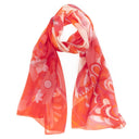 Echarpe en soie 67x180, mousseline de soie Ibiza – Rouge