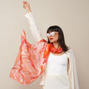 Echarpe en soie 67x180, mousseline de soie Ibiza – Rouge