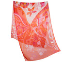 Echarpe en soie 67x180, mousseline de soie Ibiza – Rouge