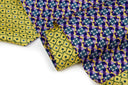 Bandeau de soie 13x140, Rosaces Monogramme – Violet