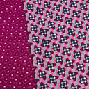 Bandeau de soie 6x86, Rosaces Monogramme – Fuchsia