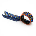 Bracelet Cuir et Lien en Rosace Monogramme – Bleu Marine