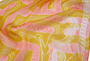 Echarpe en soie 43x140, mousseline de soie Le fil D’Ariane – Orange Rose