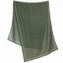 Echarpe en laine et soie 67x180 Dots and squares – Vert