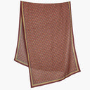 Echarpe en laine et soie 67x180 Dots and squares – Bordeaux