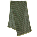 Echarpe en laine et soie 46x180 Ronds et carrés – Vert