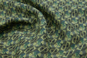 Echarpe en laine et soie 46x180 Ronds et carrés – Vert