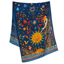 Echarpe en laine et soie 67x180 Cholula – Bleu