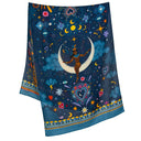 Echarpe en laine et soie 67x180 Cholula – Bleu