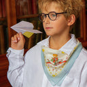 Carré en coton et soie 67 le petit Prince Rêverie – Bleu pale