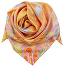 Carré de soie 90, Icare – Orange