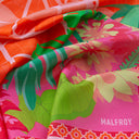 Carré de soie 67, pongé de soie La Serre Tropicale – Orange