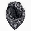 Carré de soie 67, Bandana – Noir Blanc