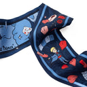 Bandeau de soie 6x86, la rose du petit prince – Bleu Marine