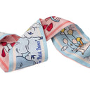 Bandeau de soie 6x86, la rose du petit prince – Bleu ciel