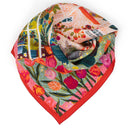 Silk Square 67, The Cottage by artist Victoria Ball – Red