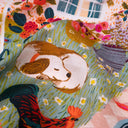 Silk Square 67, The Cottage by artist Victoria Ball – Red