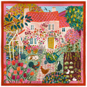 Carré de soie 67, Le Cottage de l’artiste Victoria Ball – Rouge