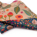 Silk Headband 13x140, Floral Design by Artist Victoria Ball – Green