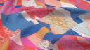 Echarpe en laine et soie 67x180 Patchwork de l’artiste Victoria Ball – Ciel