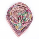 Carré en laine et soie 70, Morris – Rose
