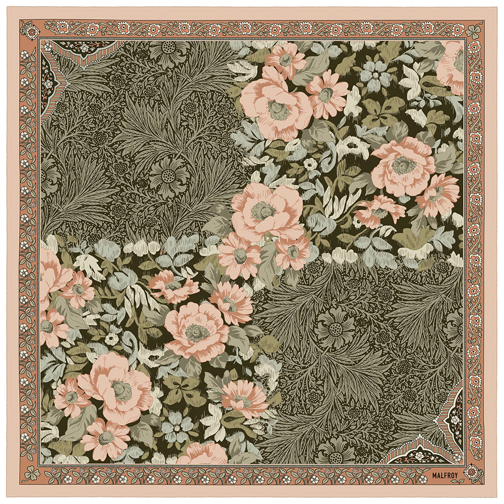 Wool and Silk Square 70, Morris –  Beige 