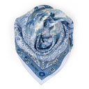 Carré de soie 67, William – Bleu