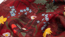Echarpe en soie 43x140, mousseline de soie Countryside – Rouge