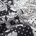 Carré de soie 120, Bouquet Pois – Noir