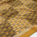 Echarpe en laine et soie 67x180 Damier - Moutarde