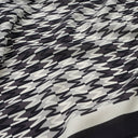 Echarpe en laine et soie 67x180 Damier - Gris