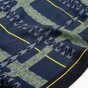 Echarpe en laine et soie 46x180 Carreaux - Bleu