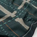 Echarpe en laine et soie 46x180 Carreaux - Vert
