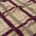 Echarpe en laine et soie 46x180 Carreaux - Bordeaux