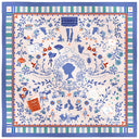 Carré de soie 67, pongé de soie Jane – Bleu