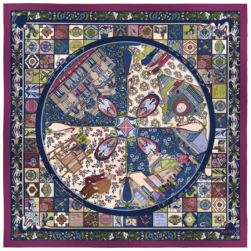 Foulard carré de soie - France Foulard carré de soie - France