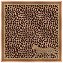 Carré de soie 67, Léopard – Marron