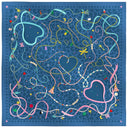 Carré de soie 67, Lucky Charms - Bleu Foncé