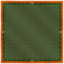 Carré de soie 67, Block Print - Vert