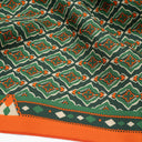 Carré de soie 67, Block Print - Vert